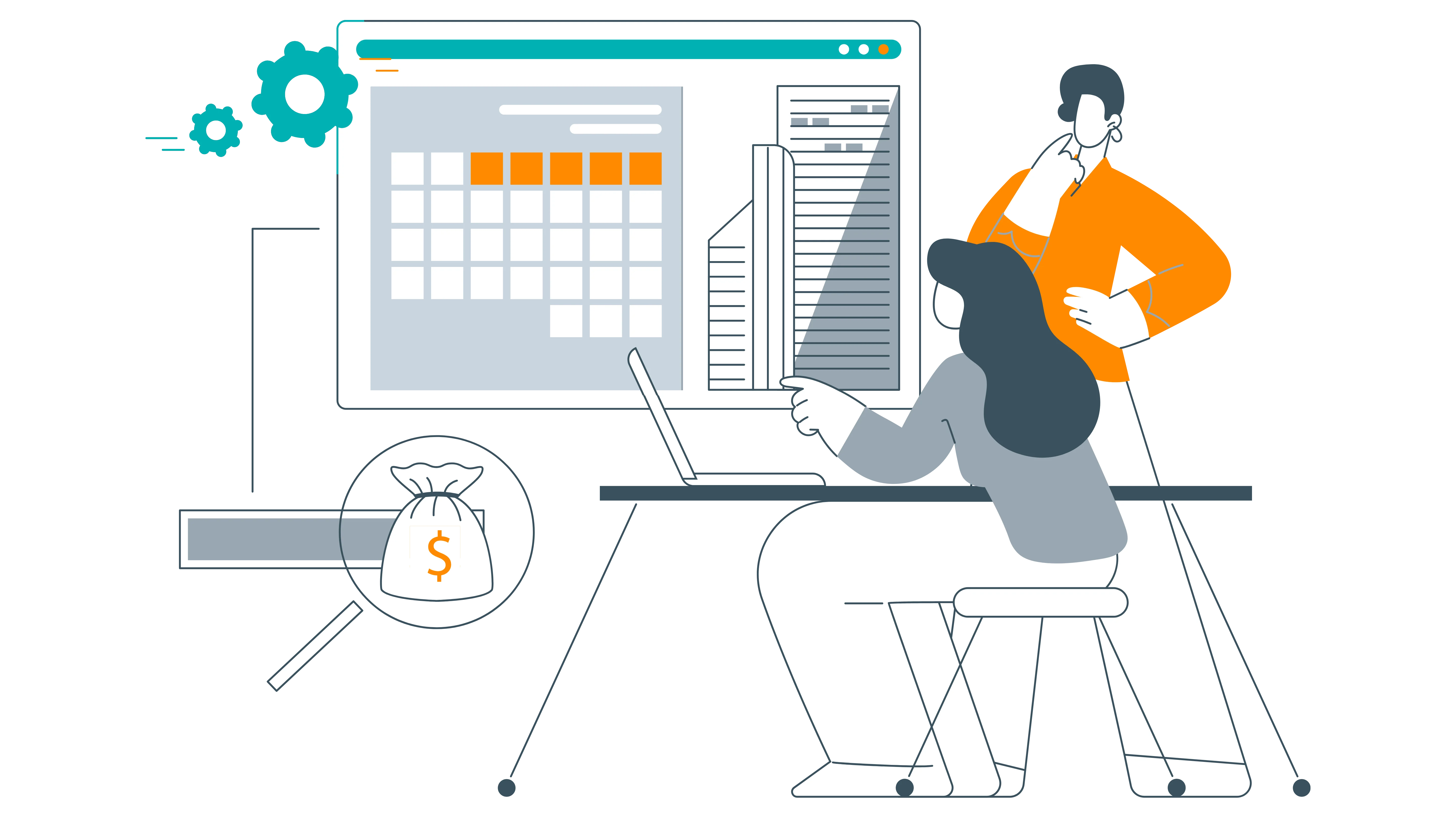 Construction automation illustration